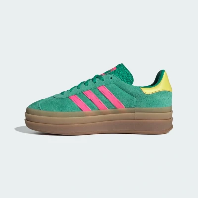 Image de adidas Originals Gazelle BOLD Baskets basses Court green lucid pink pure sulfur, Femme, Taille: 36 2/3, sulfur