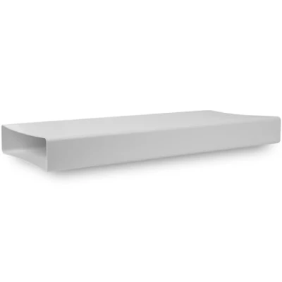 Image de Conduit plat rectangulaire en plastique 220 x 55 mm / 22 5,5 cm Longueur 100 Raccordement Système de ventilation, chauffage et refroidissement Élément ventilation pour espace limité