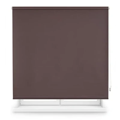 Image de INTERBLIND Store Enrouleur occultant uni Premium Dimensions 100 x 230 cm Gris Thermique