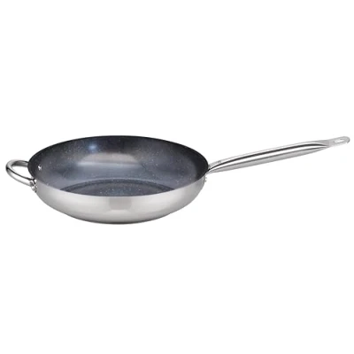 Image de Elo 2454226 poêle inox 18/10, poele induction, induction 32 cm, en inox, tout feux, Acier inoxydable, x 6 cm