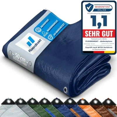 Image de Toile multiusage avec Oeillets imperméable 140 g m² Bleu 3 x 4 m