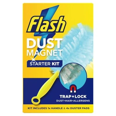 Image de Flash Kit de démarrage magnétique Anti poussière (1 poignée + 4 recharges), piège et retient la poussière, saleté Les Cheveux en Un Rien Temps