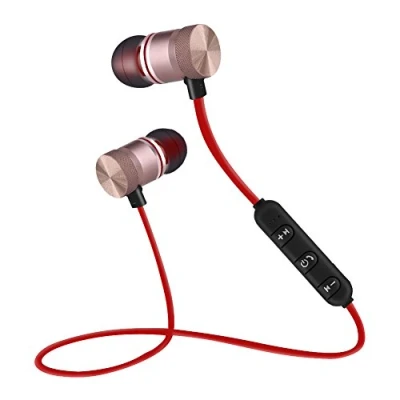 Image de Casque d&#039;écoute de Sport Bluetooth sans Fil avec Aimant pour Android (doré)