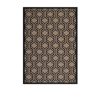 Image de Safavieh Grand Tapis de Salon rectangulaire pour Une Utilisation en intérieur, Polypropylène, Marron/Noir, 120 X 180 cm