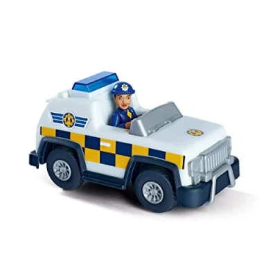 Image de Simba 109252508 Sam Le Pompier Voiture de Police 4 x 4, Version Enfant, avec Figurine Rose 7 cm, 16 à partir 3 Ans