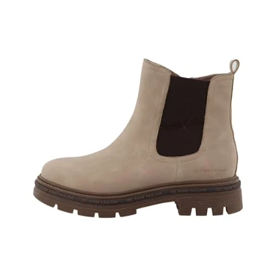 Image de TOM Tailor Bottines, Femme, Taille: 37, Dk cream Polyuréthane