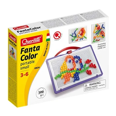 Image de Quercetti 0924 Fantacolor Portable Loisirs Créatifs Jeu De Mosaïques