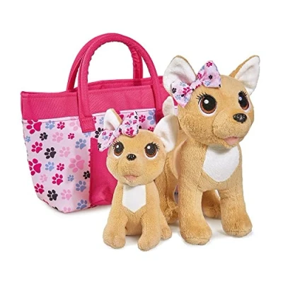 Image de Simba 105893213 Chi Love Happy Family 2 Peluches WT Sac avec Pochette