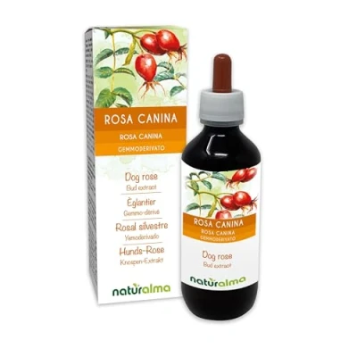 Image de Èglantier (Rosa canina) Gemmo dérivé sans alcool à base de bourgeons frais Naturalma Extrait liquide gouttes 100 ml Complément alimentaire Végétalien ou végan