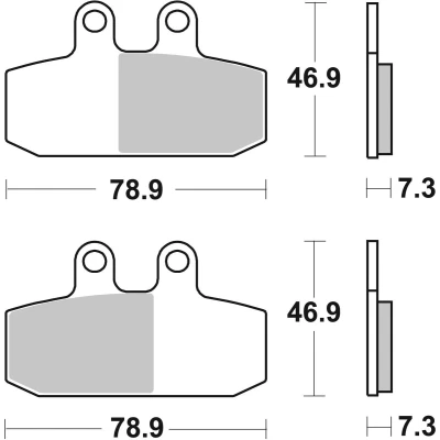 Image de TRW Sinter Maxi Scooter MCB749SRM Jeu de plaquettes frein