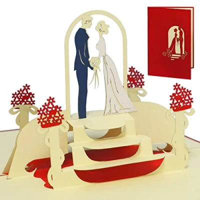 Image de LINPopUp®, LIN17217, carte POP UP mariage, faire part de invitations mariage 3D, pliable N79