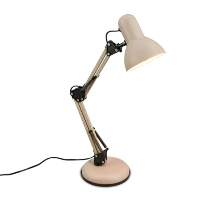 Image de BRILONER lampe de bureau avec interrupteur sur le câble, orientable, E14, max. 25W, table, chevet, salon à poser, table salon, 15,5x53 cm, beige