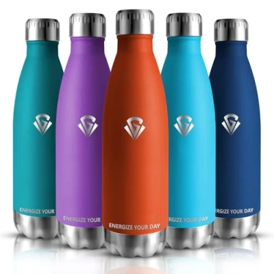 Image de Grsta Gourde Isotherme 750ml Bouteille Isotherme, Sport sans BPA, INOX Reutilisable, d&#039;eau pour école, Bureau, Gym