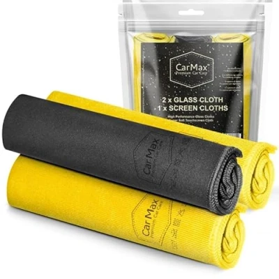 Image de CarMax® chiffons pour vitres et écrans tactiles, deux de nettoyage non pelucheux haute performance miroirs, une microfibre super douce écran tactile éléments intérieurs