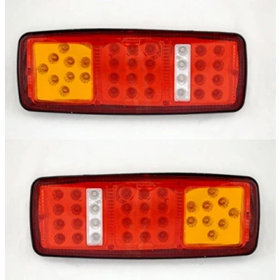 Image de 2 x Feu arrière LED 12 V feux 4 fonctions pour châssis de Camion remorque benne camping car LKW Camper