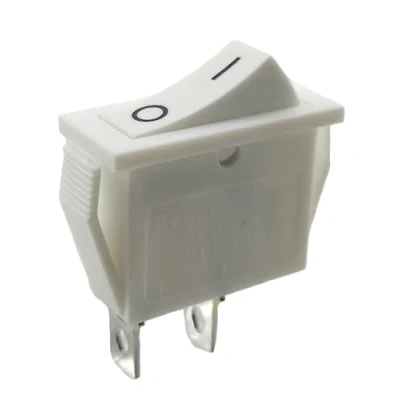 Image de MWMS Interrupteur à bascule encastrable 2 broches 15 A 250 VAC Dimensions du cadre 30,5 x 13,5 mm Blanc
