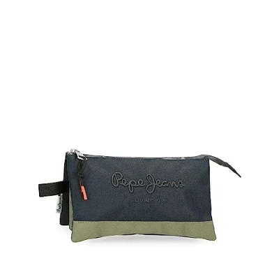 Image de Pepe Jeans Cromwell Trousse Triple Noir 22x12x5 cm Polyester, Noir, Talla única,