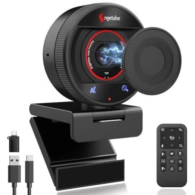 Image de Webcam Angetube 2K60FPS Suivi AI Microphones stéréo Zoom numérique 8X