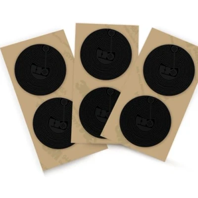 Image de 10PCS NFC Anti Tag Autocollant, NTAG215 Autocollant Noir métal tag, 504 octets Compatible avec TagMo et dispositifs Fonctionnels