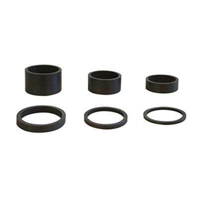 Image de 6 pcs Poids léger UD Carbon Noir Mat Casque entretoises 1 1/20,3 cm 2 mm, 3 5 10 15 20 mm
