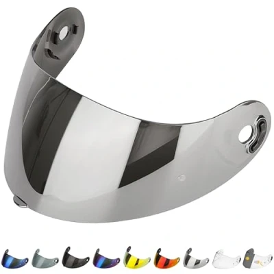 Image de Everalo Visiere Casque Compatible avec Xlite x802r x803 x802 x802rr x702 x661 x603 xsf 02 Ecran Nolan Visière Pinlock Ready (Argent)