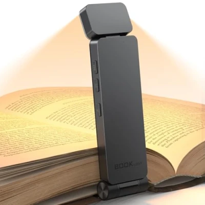 Image de maxtachi Lampe de Lecture, 500mAh Rechargeable Lecture pour Lire au Lit, 3 Couleurs et Luminosités Réglables en Continu, Liseuse les Lecteurs Livres Enfants