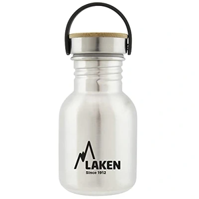 Image de Laken Bot. ac. inox Basic 350ml,tapón acero/bambú Silver