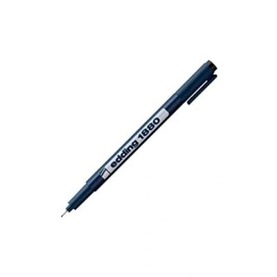 Image de edding 1880 Feutre fin de précision noir 1 stylo Largeur trait 0,2 mm pour une écriture et des esquisses précises Pointe fine gainée métal adapté aux règles pochoirs