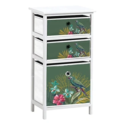 Image de douceur d&#039;interieur Equatorial Meuble 3 PANIERS, Multicolore, 36 x 32 76 CM