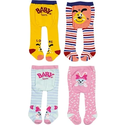 Image de BABY born 831748 Assorted 43 cm for Toddlers 3 Years &amp; Up Easy Small Hands Adorable Styles Includes, Two Packs of Tights