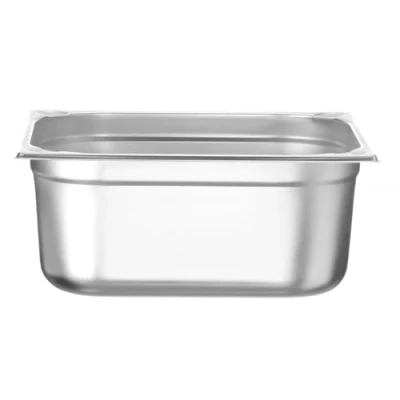 Image de HENDI Bac Gastronorme, GN 2/3, résistance thermique 40 C à 300 C, utilisable dans des fours convection, réfrigérateurs, bain maries, chafing dishes, 13L, 354x325x(H)150mm, inox