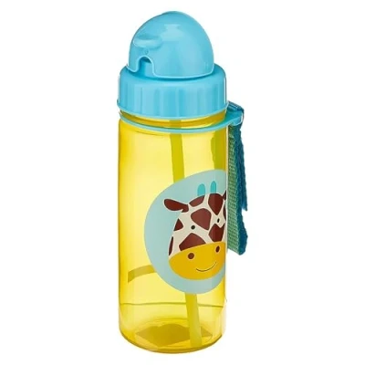 Image de Skip Hop Zoo Gourde avec paille en polypropylène Motif girafee 18 mois à 36