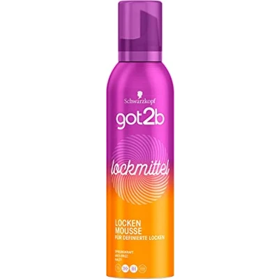 Image de got2b Mousse Attractant (250 ml) Curl avec hold 3 pour des boucles et un rebond définis, dompte les cheveux saillants, effet anti frisottis