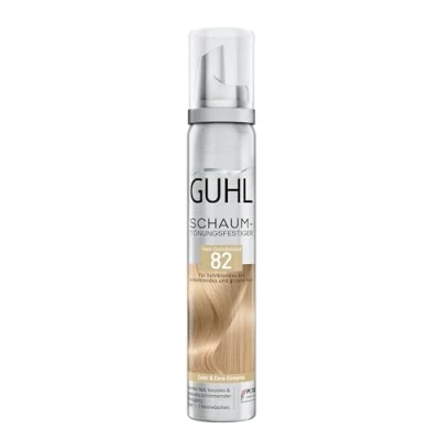 Image de Guhl Mousse teintée Couleur 82 blond doré clair Pour cheveux et moyen gris Tenue douce, volume brillance des couleurs Dure 1 à 3 lavages