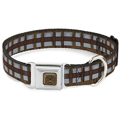 Image de Collier pour Chien avec Boucle de Ceinture sécurité Star Wars Chewbacca Bandolier Brun Gris 45,7 à 32&quot; 1,5 cm Large