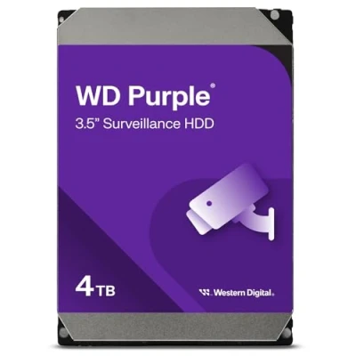 Image de WD Purple 4 To Disque dur Interne 3.5&quot; dédié Vidéosurveillance AllFrame Technology, 180BT/yr, 256MB Cache, Garantie 3 ans