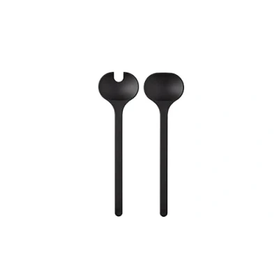 Image de Mepal Couverts à salade 2 pièces Silueta Lavable au lave vaisselle Fourchette et cuillère Nordic black