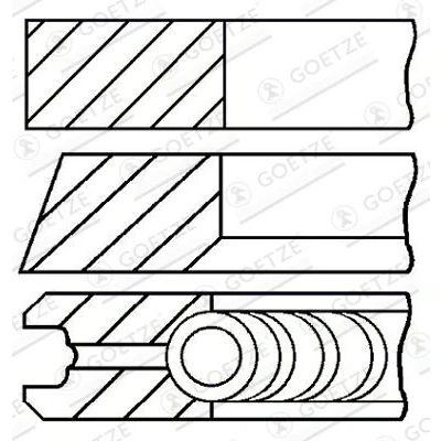 Image de GOETZE ENGINE 08 146500 00 Jeu De Segments Pistons 94