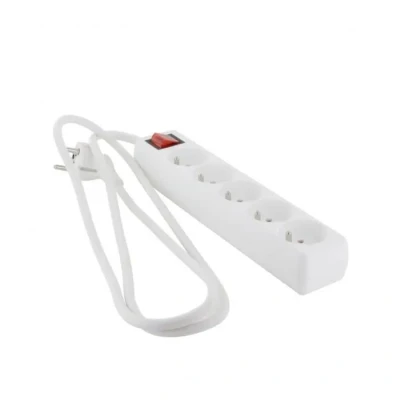 Image de CHACON Bloc 5 x 16 A avec Interrupteur 1,5 m Blanc (FR)