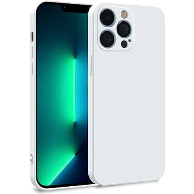 Image de MyGadget Coque Compatible avec Apple iPhone 13 Pro Case TPU Souple &amp; Soft Doublure Microfibre Cover Protection Extra Fine Légère Blanc