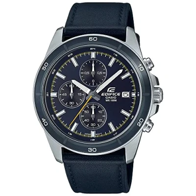 Image de Edifice Mixte Analogique Numérique Quartz Montre avec Bracelet en Cuir