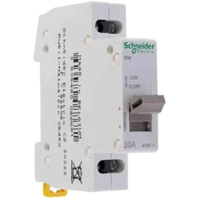 Image de Schneider Electric Acti9, iSW interrupteur de commande 2P 20A 415VCA A9S60220