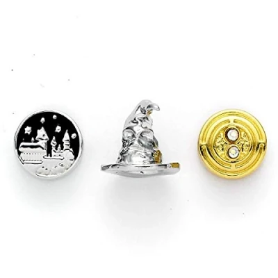 Image de The Carat Shop Harry Potter: Set of 3 Spacer Beads Hogwart&#039;S Castle, Sorting Hat, Time Turner