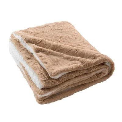 Image de douceur d&#039;intérieur, Plaid (125 x 150 cm) Foxy Sable, Imitation Fourrure / Sherpa
