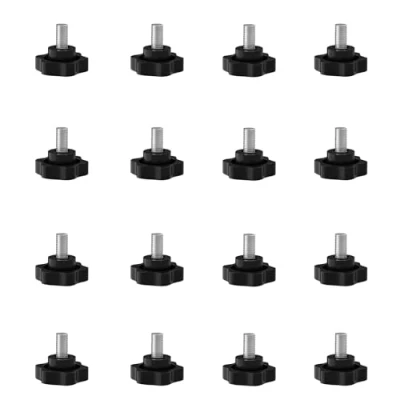 Image de SHULLIN Lot de 16 Vis à tête étoile M8 Poignée en moletée Bouton serrage fileté pour machine Équipement industriel (M8 x 10 mm)
