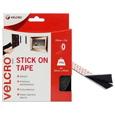 Image de Bande auto adhésive Velcro Stick Onnoir 5 m x 20 mm Multi usages