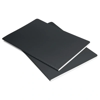 Image de Sigel LS307 cahier de notes, A5, ligné, couverture souple Idéal comme bullet journal, livre d&#039;idées, d&#039;écriture 68 pages, gris foncé/gris clair, 2 pcs Linsescape