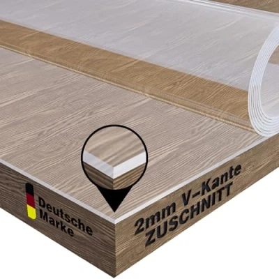 Image de NURPELLE Film de Protection table transparent En PVC Pour différentes tailles / dimensions au choix transparente Utilisation polyvalente (largeur 110 x longueur