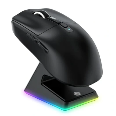 Image de VGN GAMEPOWER Attack Shark X6 Superlight Souris Gamer sans Fil, Station de Recharge, 49g Ultra Léger Gaming, 26000DPI, PixArt PAW3395, 2.4G/Filaire/Bluetooth, Batterie 200Heures, PC/Mac, Noir