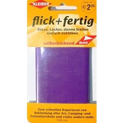 Image de Kleiber 43082 Flick + fertig Kit de réparation Autocollant en Nylon Violet 25 x 6 0,02 cm